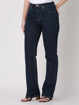 BOOTCUT FIT HIGH RISE REGULAR-BOOTCUT WOMEN'S JEANS DARK INDIGO