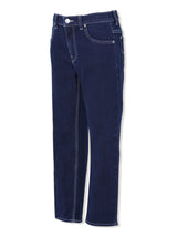 กางเกงยีนส์เด็กผู้ชาย SLIM FIT เอวกลาง ทรงเข้ารูป สียีนส์เข้ม