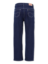 กางเกงยีนส์เด็กผู้ชาย SLIM FIT เอวกลาง ทรงเข้ารูป สียีนส์เข้ม