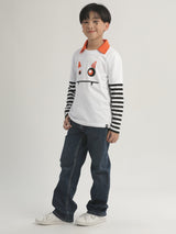 REGULAR FIT HALLOWEEN COLLECTION BOY / GIRL'S TEE LONG SLEEVE WHITE