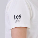เสื้อยืดแขนสั้นผู้หญิง คอลเลคชั่น LEE X AKID FROM YESTERDAY CROPPED FIT สีครีม