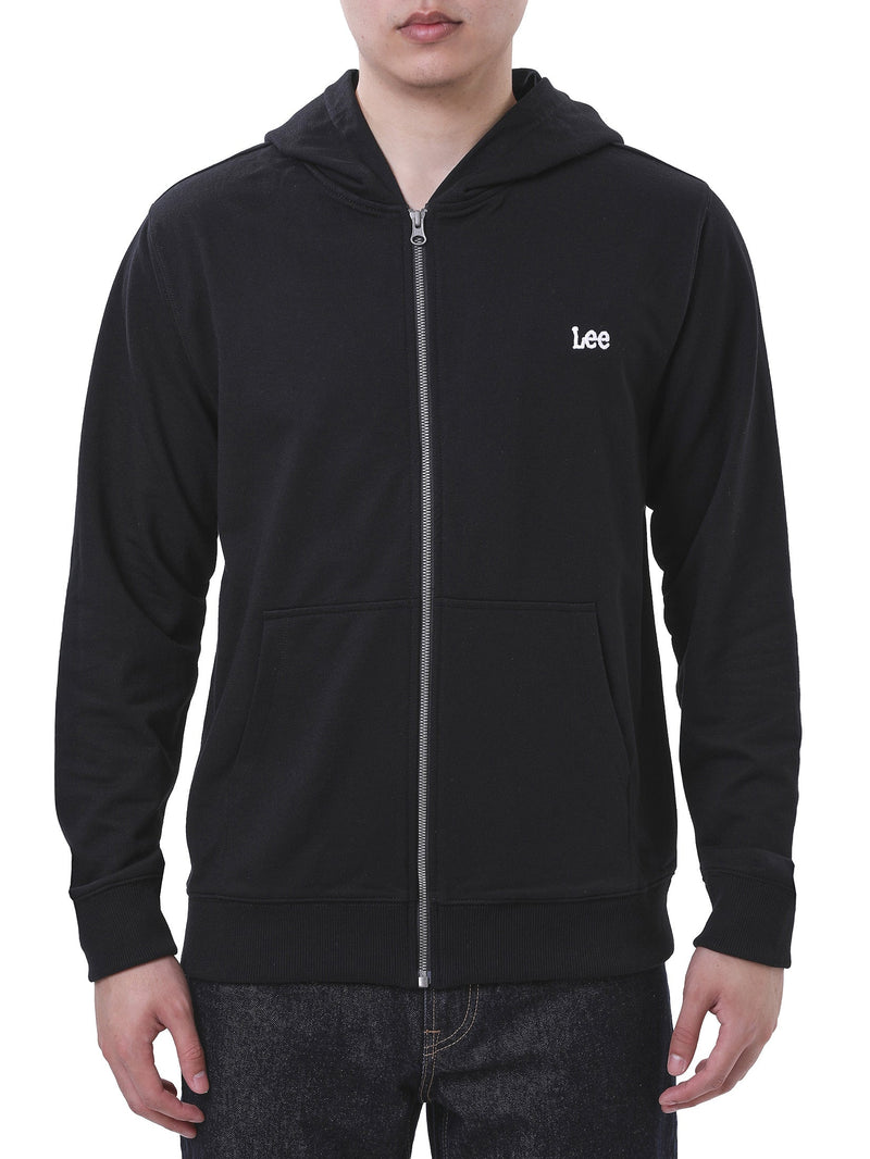 REGULAR FIT MEN'S ZIP UP HOODIE BLACK
