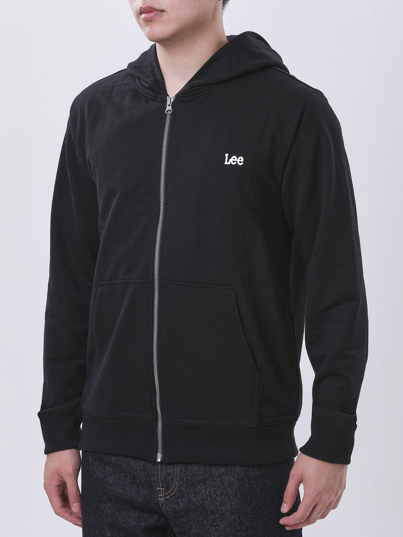 REGULAR FIT MEN'S ZIP UP HOODIE BLACK
