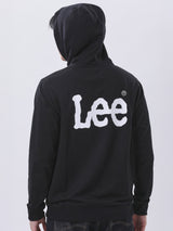 REGULAR FIT MEN'S ZIP UP HOODIE BLACK