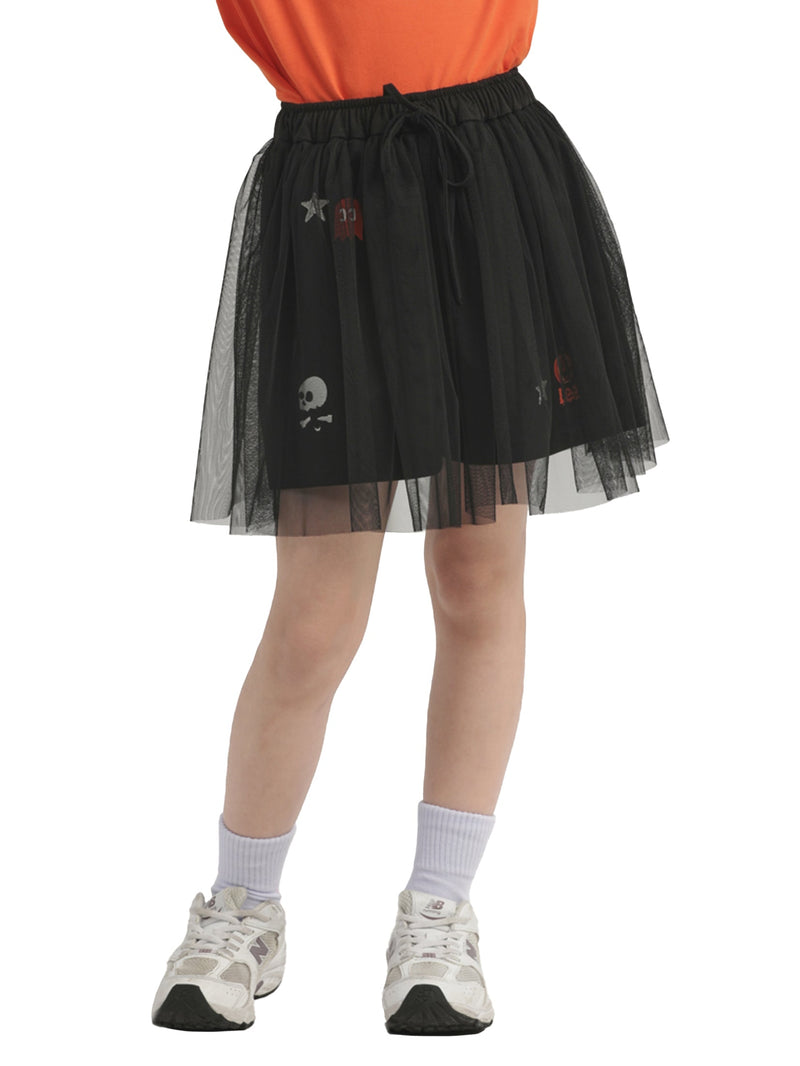 กระโปรงเด็กผู้หญิง คอลเลคชั่น HALLOWEEN สีดำ