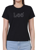 SLIM FIT WOMEN'S SHORT SLEEVE T-SHIRT BLACK