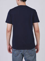 เสื้อยืดแขนสั้นผู้ชาย ทรงตรง สีกรมท่า