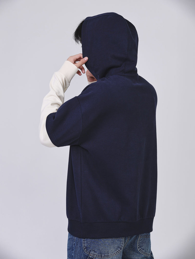 เสื้อฮู้ดดี้แบบสวมผู้ชาย คอลเลคชั่น LEE X AKID FROM YESTERDAY LOOSE FIT สีกรมท่า