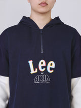 เสื้อฮู้ดดี้แบบสวมผู้ชาย คอลเลคชั่น LEE X AKID FROM YESTERDAY LOOSE FIT สีกรมท่า