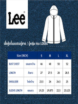 เสื้อฮู้ดดี้แบบสวมผู้ชาย คอลเลคชั่น LEE X AKID FROM YESTERDAY LOOSE FIT สีกรมท่า