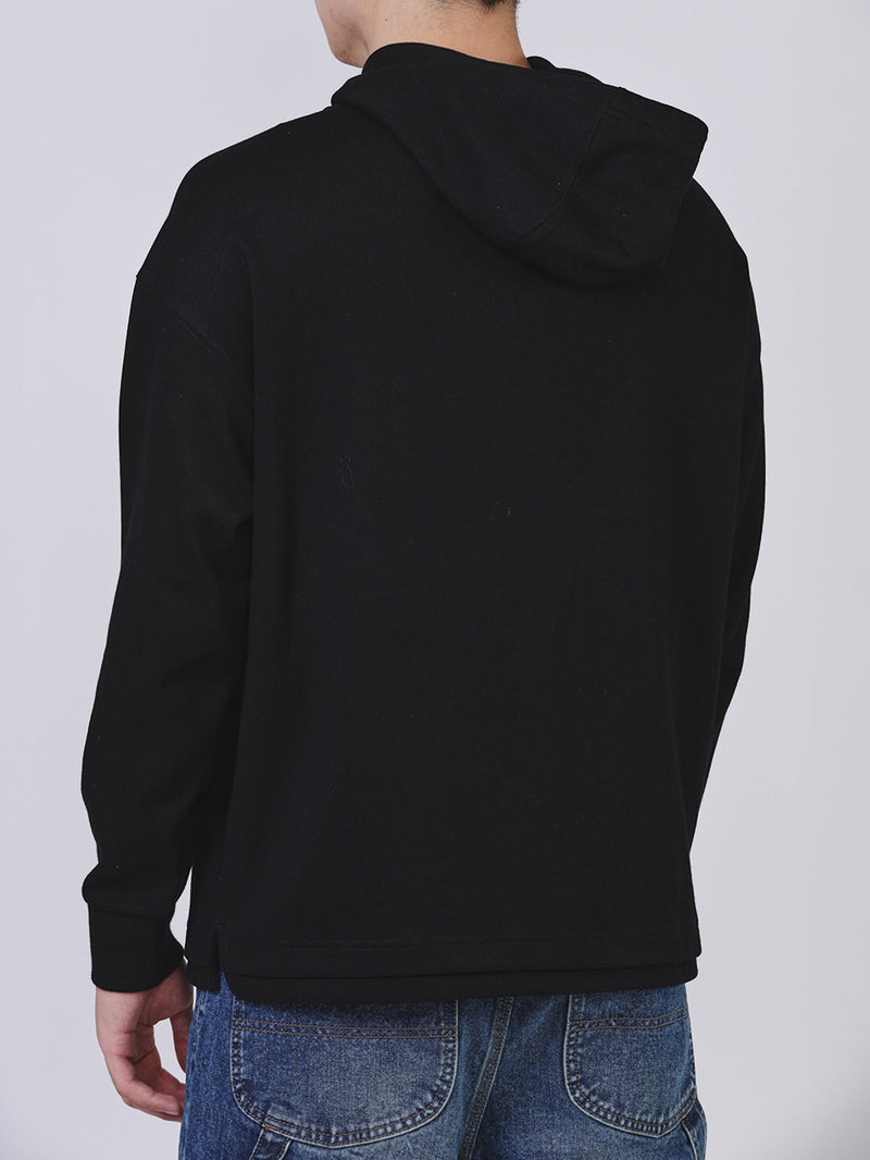 เสื้อฮู้ดดี้แบบสวมผู้ชาย คอลเลคชั่น LEE X AKID FROM YESTERDAY LOOSE FIT สีดำ