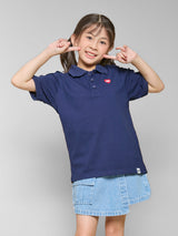 เสื้อโปโลแขนสั้นเด็กผู้ชาย / เด็กผู้หญิง ทรงตรง สีกรมท่า