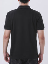 เสื้อยืดโปโลผู้ชาย ทรงตรง สีดำ