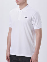 เสื้อยืดโปโลผู้ชาย ทรงตรง สีขาว