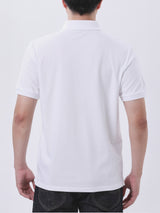 เสื้อยืดโปโลผู้ชาย ทรงตรง สีขาว