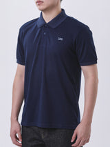 เสื้อยืดโปโลผู้ชาย ทรงตรง สีกรมท่า