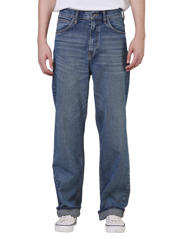 กางเกงยีนส์ผู้ชาย EASY RIDERS FIT เอวกลาง ทรงตรง สียีนส์กลาง