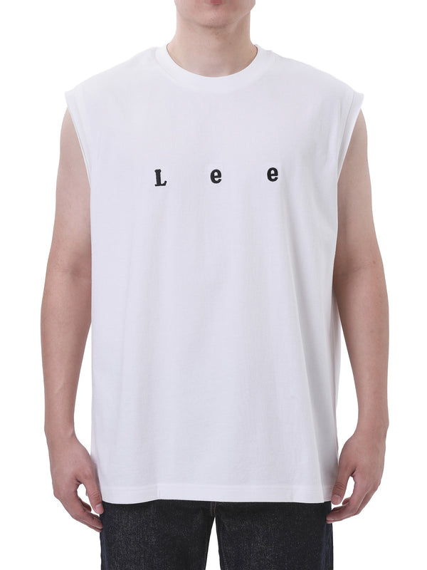 เสื้อยืดแขนกุดผู้ชาย COMFORT FIT สีครีม