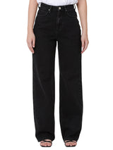 RELAXED FIT MID RISE COMFORT WOMEN'S JEANS BLACK