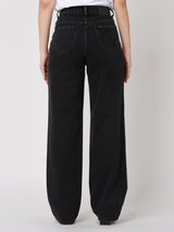 RELAXED FIT MID RISE COMFORT WOMEN'S JEANS BLACK