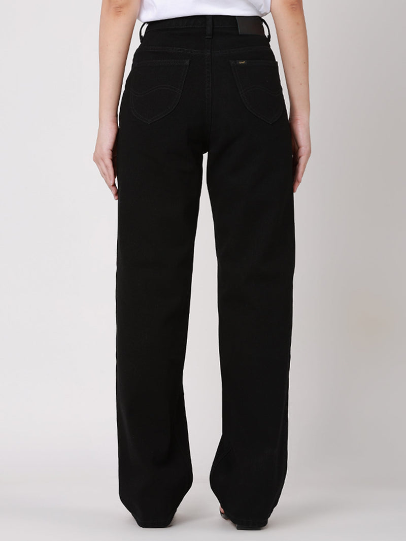RELAXED FIT MID RISE COMFORT WOMEN'S JEANS BLACK