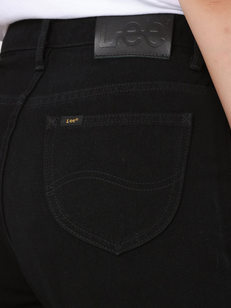 RELAXED FIT MID RISE COMFORT WOMEN'S JEANS BLACK