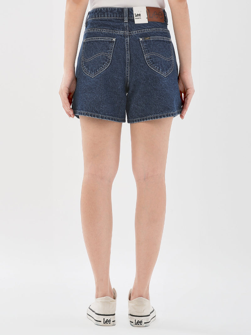 กางเกงยีนส์ขาสั้นผู้หญิง สียีนส์กลาง