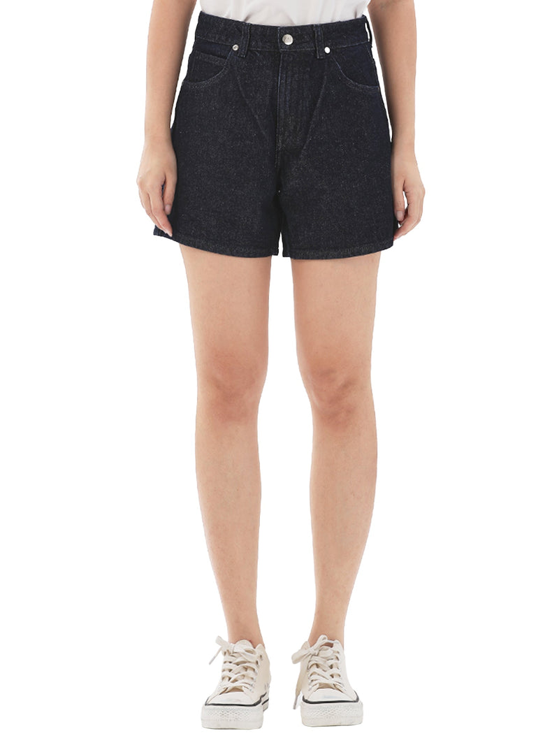 กางเกงยีนส์ขาสั้นผู้หญิง สียีนส์เข้ม