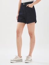 กางเกงยีนส์ขาสั้นผู้หญิง สียีนส์เข้ม