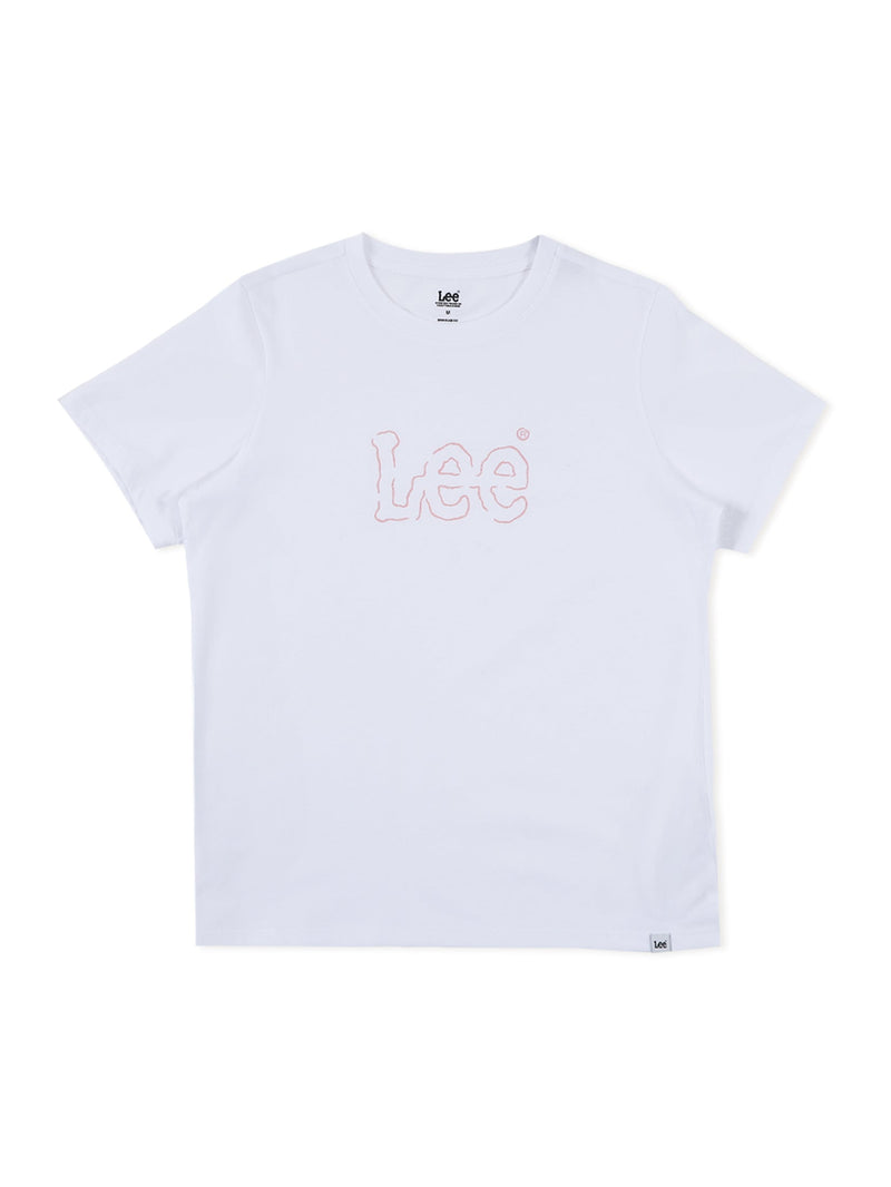 เสื้อยืดแขนสั้นผู้หญิง ทรงตรง สีครีม