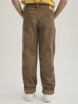 REGULAR FIT LEE X AKID FROM YESTERDAY COLLECTION MID RISE BOY'S PANTS BROWN