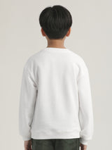 OVERSIZE FIT LEE X AKID FROM YESTERDAY COLLECTION BOY'S SWEATSHIRT WHITE