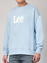 เสื้อสเวตเชิ้ตผู้ชาย LOOSE FIT สีฟ้า