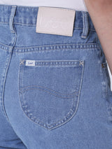 กางเกงยีนส์ผู้หญิง STRAIGHT FIT เอวกลาง ทรงตรง สียีนส์อ่อน