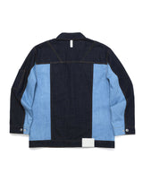 เสื้อแจ็คเก็ตผู้ชาย คอลเลคชั่น LEE X SAUCONY RELAXED FIT สียีนส์เข้ม (ฟอกน้อย)