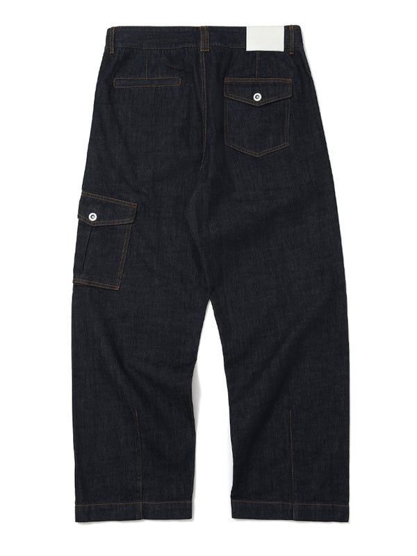 กางเกงยีนส์ผู้ชาย คอลเลคชั่น LEE X SAUCONY RELAXED FIT เอวกลาง ทรงกระบอกใหญ่ สียีนส์เข้ม (ฟอกน้อย)