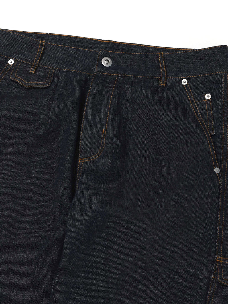 กางเกงยีนส์ผู้ชาย คอลเลคชั่น LEE X SAUCONY RELAXED FIT เอวกลาง ทรงกระบอกใหญ่ สียีนส์เข้ม (ฟอกน้อย)