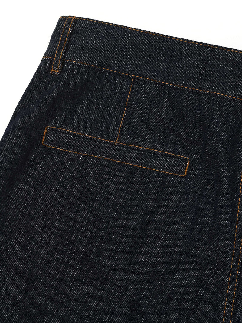 กางเกงยีนส์ผู้ชาย คอลเลคชั่น LEE X SAUCONY RELAXED FIT เอวกลาง ทรงกระบอกใหญ่ สียีนส์เข้ม (ฟอกน้อย)