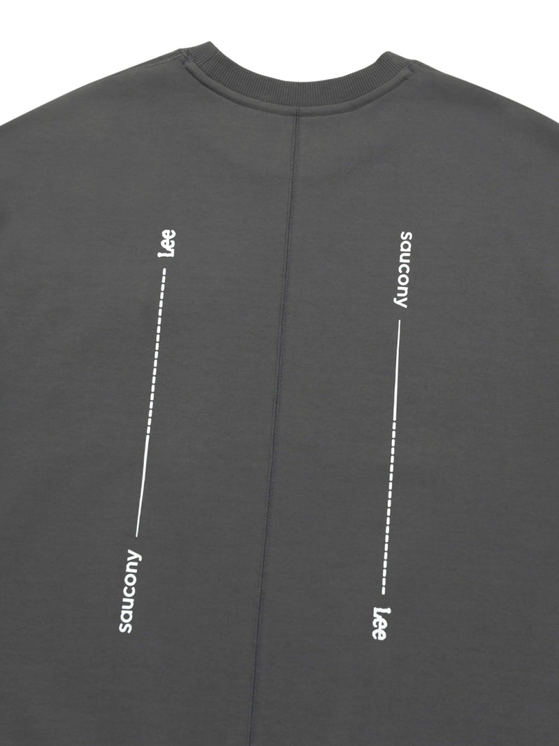 เสื้อสเวตเชิ้ตผู้ชาย คอลเลคชั่น LEE X SAUCONY RELAXED FIT สีเทา