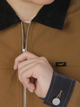 REGULAR FIT MEN'S JACKET BROWN