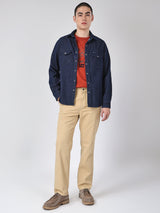 REGULAR FIT 101 COLLECTION MEN'S LONG SLEEVE DENIM SHIRT MID INDIGO