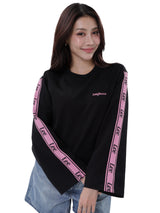 เสื้อสเวตเชิ้ตผู้หญิง คอลเลคชั่น DENIM OBSESSION CROPPED FIT สีดำ