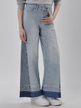 WIDE LEG FIT DENIM OBSESSION COLLECTION HIGH RISE RELAXED WOMEN'S JEANS LIGHT INDIGO