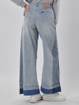 WIDE LEG FIT DENIM OBSESSION COLLECTION HIGH RISE RELAXED WOMEN'S JEANS LIGHT INDIGO