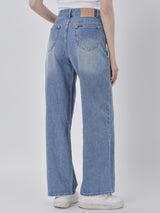 WIDE LEG FIT DENIM OBSESSION COLLECTION HIGH RISE RELAXED WOMEN'S JEANS LIGHT INDIGO