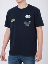 เสื้อยืดแขนสั้นผู้ชาย คอลเลคชั่น 101 COMFORT FIT สีกรมท่า