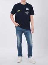 เสื้อยืดแขนสั้นผู้ชาย คอลเลคชั่น 101 COMFORT FIT สีกรมท่า