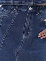 กระโปรงผู้หญิง คอลเลคชั่น DENIM OBSESSION สียีนส์กลาง