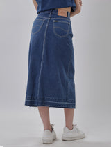 กระโปรงผู้หญิง คอลเลคชั่น DENIM OBSESSION สียีนส์กลาง