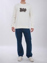 เสื้อสเวตเชิ้ตผู้ชาย ทรงตรง สีครีม